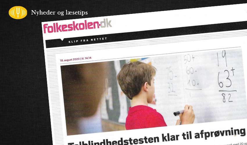 Featured billede til artikel om ny talblindhedstest